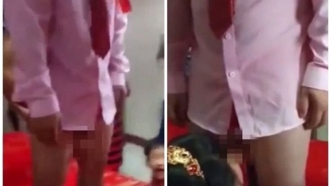 Cô dâu chú rể mô phỏng 'chuyện ấy' ngay tại đám cưới, quan khách ngượng chín mặt
