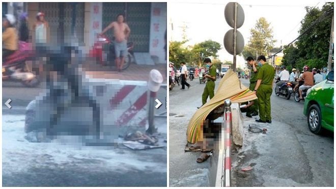 Tiền Giang: Người đàn ông tự thiêu cháy đen trên đường phố