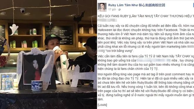 Halloween: Fan phẫn nộ khi quán cà phê lớn ở Sài Gòn 'lập bàn thờ' Lâm Tâm Như