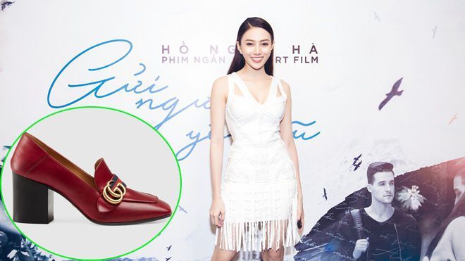 Lê Hà diện giày Gucci nổi bật trong đêm sự kiện, hội ngộ Hồ Ngọc Hà và Lan Khuê