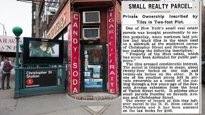 Miếng đất tư nhân siêu nhỏ chỉ rộng có 0,32m2 ở thành phố Mỹ