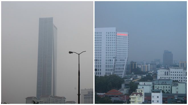 Hà Nội chìm trong sương mù, cảnh báo không khí ô nhiễm nặng