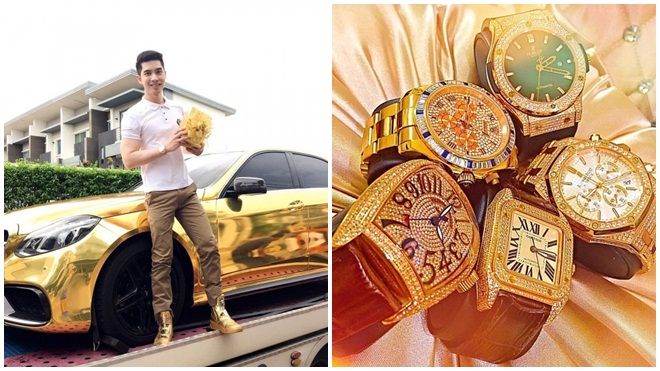 Minh Nhựa đã là gì, có đại thiếu gia siêu điển trai còn bọc siêu xe bằng vàng khối kia kìa!