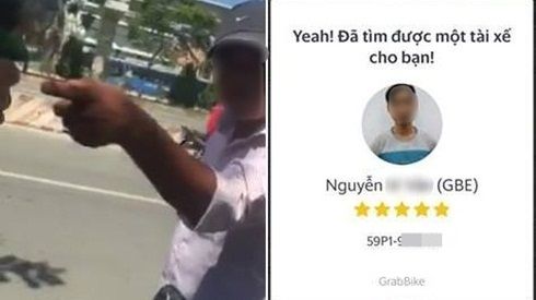 Xe ôm chặn đường dọa đánh tài xế GrabBike vì nghi ngờ giành khách của mình