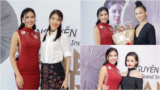 Lan Khuê đưa học trò đến chúc mừng Nguyễn Thị Loan