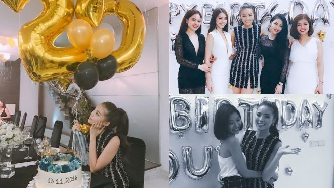 Kỳ Duyên hạnh phúc đón sinh nhật bên hội chị em xinh đẹp