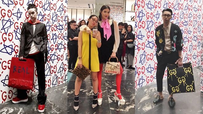 HLV The Face cùng các stylist Việt khoe style sang chảnh tại GucciGhost Event