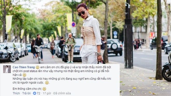 Cao Thiên Trang phản pháo thế nào khi bị Fashionista Thythu Nguyễn nói 'tỏ ra nguy hiểm'?