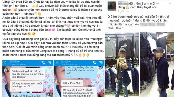 Chàng trai nhất quyết đòi người yêu cũ trả 1 triệu đồng 'tình phí' để .. mua quần áo