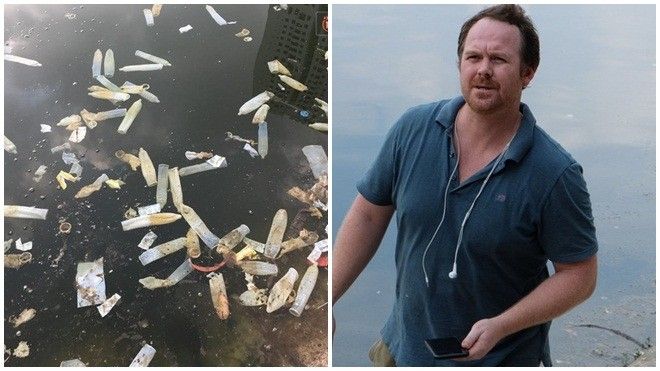 Ông Tây chụp ảnh bao cao su ngập hồ Linh Đàm: 'Thấy tôi quay phim nhiều người đã chửi'