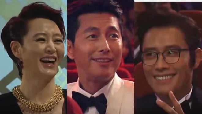 Đây là phản ứng của sao Hàn khi nghe Mamamoo nhắc tên ở lễ trao giải Rồng Xanh