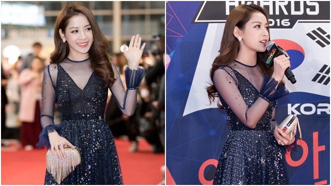 Chi Pu tự tin sải bước trên thảm đỏ WebTVAsia Awards 2016