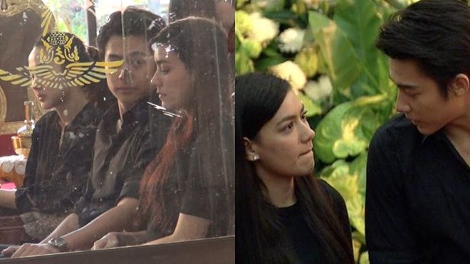 Mark Prin luôn ở bên cạnh, dịu dàng chăm sóc bạn gái trong lễ tang của cha Kimberley