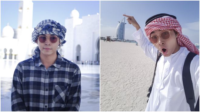'Soái ca' Jun Phạm 'xì tin' hết cỡ tại Dubai