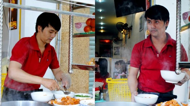 Fan xót xa trước hình ảnh Ưng Đại Vệ đen nhẻm, toát mồ hôi bán bún khi bị vỡ nợ