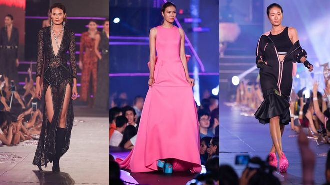 Kelly Bùi, Đỗ Mạnh Cường mang sắc hồng ngọt ngào lên sàn catwalk dài 200m