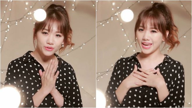 Hari Won vừa nhún nhảy vừa hát Happy Chirstmas tặng fan