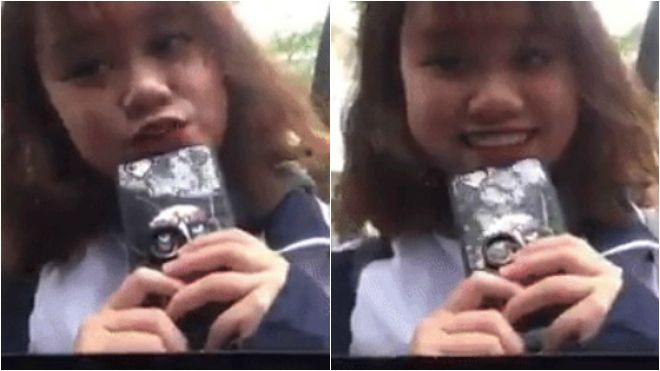 Mải mê tạo 1001 kiểu mặt, cô gái soi nhờ gương ô tô nhận cái kết quê 'đỏ mặt'