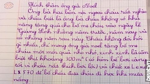 Những bức thư khiến Ông già Noel cũng phải 'cạn lời'