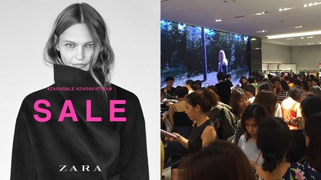 Ngày này cuối cùng cũng đến, Zara Việt Nam 'nghẹt' trong biển người vào đợt giảm giá đầu tiên