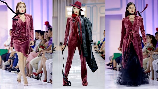 Lan Khuê 'biến hình' thành nữ sát thủ trong thiết kế nhung của Trương Thanh Long