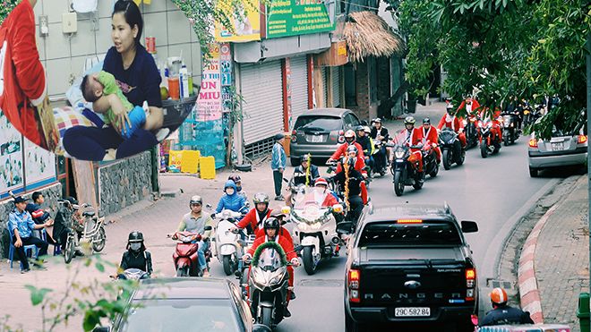 Ông già Noel 'cưỡi' môtô khủng 1 tỷ đồng đi phát quà