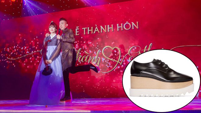 Trấn Thành chi 20 triệu cho đôi giày nữ 8 phân để 'độn' chiều cao khi làm lễ thành hôn với Hari Won