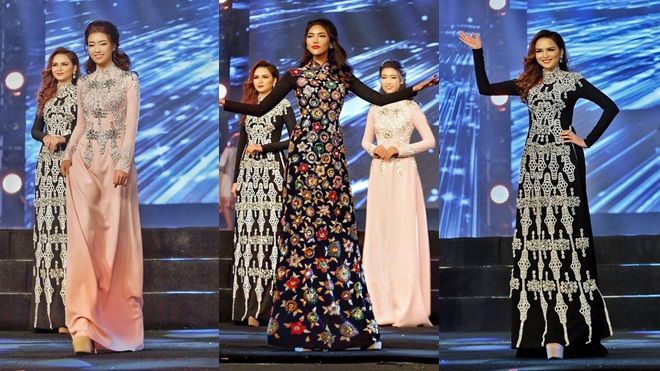 Đêm qua, Lan Khuê trở thành 'Bà hoàng' trong thiết kế áo dài của Lý Quí Khánh