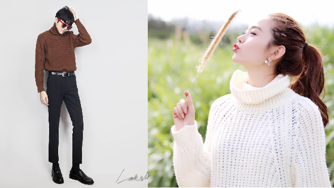 Áo len cổ to sụ ấm áp - còn chờ gì mà bạn chưa 'rinh' ngay em ấy về!