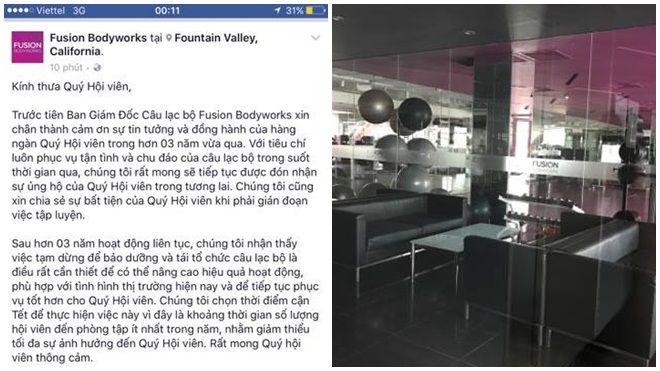Chồng hoa hậu Jennifer Phạm lên tiếng về việc đóng cửa phòng tập Fusion Bodyworks