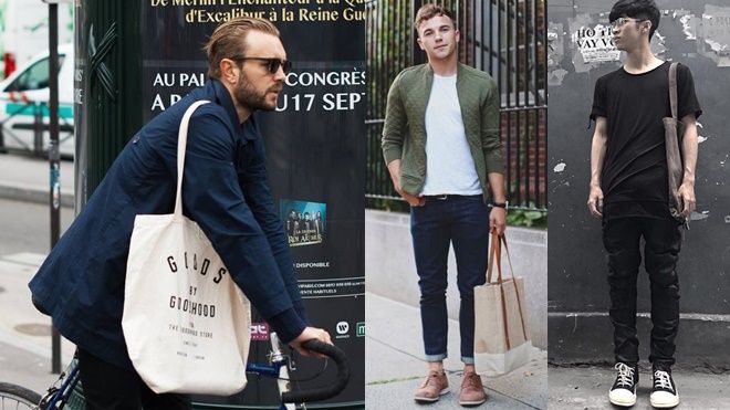 Xu hướng túi tote trở lại 'càn quét' street style nam giới