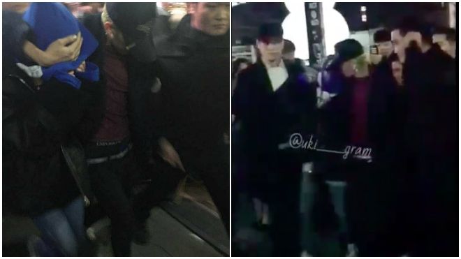 Clip: G-Dragon vừa bảo vệ, vừa hôn Dara trước hàng trăm fan