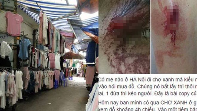 Nữ sinh bị đánh túi bụi vì thử đồ nhưng không mua ở chợ Xanh