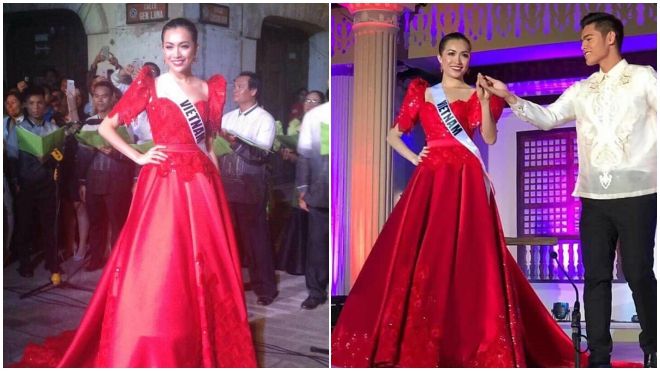 Lệ Hằng tự tin khoe dáng quyến rũ và đầy thu hút tại Miss Universe