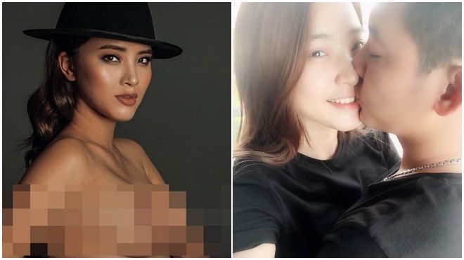 Đăng ảnh 'mát mẻ', Hải Băng lộ bụng bầu to bất thường