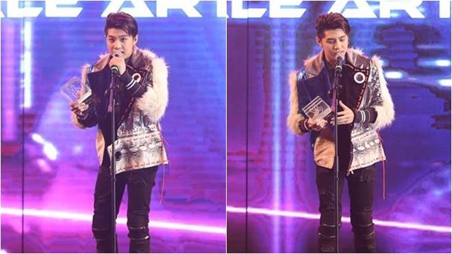 Noo Phước Thịnh phấn khích nhận cú đúp giải thưởng tại 'V Year End Party'