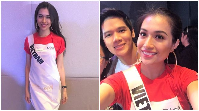 Lệ Hằng thích thú chụp ảnh selfie cùng 'soái ca' người Philippines - Gerald Santos