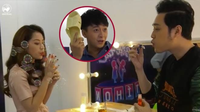 Ngô Kiến Huy cầm dép hù dọa Chi Pu - Quang Vinh dùng chiêu trò dụ dỗ con nít