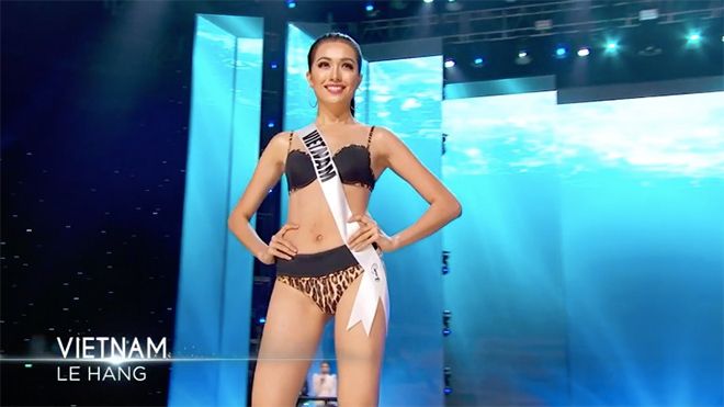 Lệ Hằng khoe đường cong nóng bỏng với bikini tại Bán kết Miss Universe