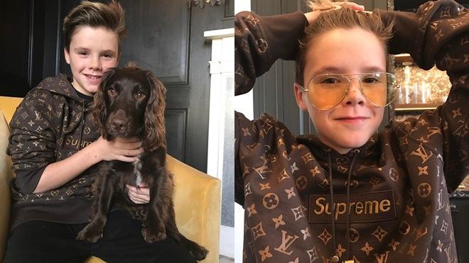 Ghen tị chưa, quý tử nhà Beckham diện BST Louis Vuitton x Supreme trước cả thế giới!
