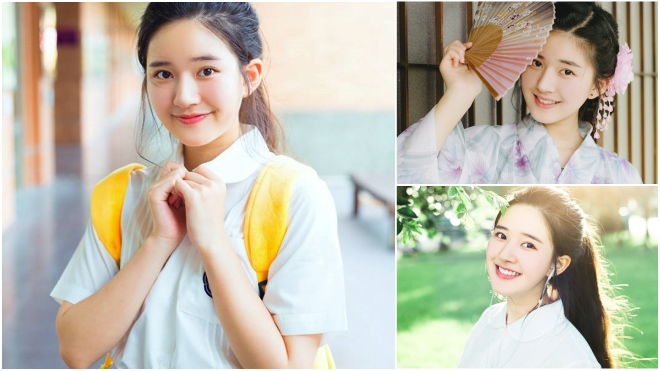 Nhan sắc thuần khiết của 'nữ thần sinh viên' bị chụp lén