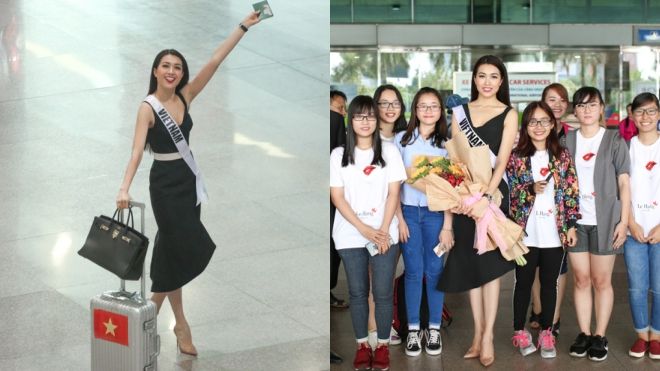Lệ Hằng được fan chào đón nồng nhiệt khi về nước sau Miss Universe