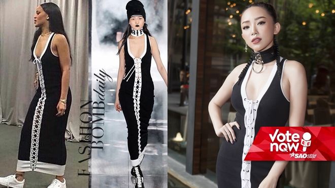 Diện trang phục trong BST của Rihanna, Tóc Tiên sao tránh khỏi đụng hàng