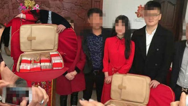 Choáng với vali tiền sính lễ 11 tỷ của cô dâu 18 tuổi