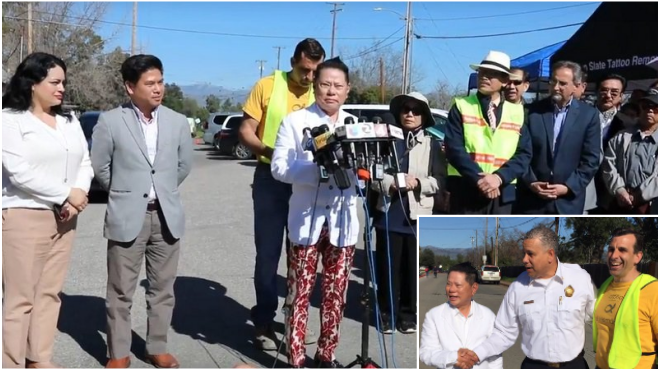 Tạm quên tình cũ, tỉ phú Hoàng Kiều đã trở lại với 5 triệu đô la ủng hộ dân cư vùng lũ tại California