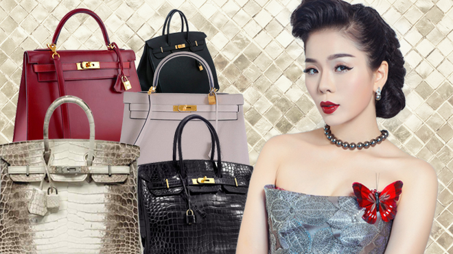 Không thua kém bất kì ai, Lệ Quyên xứng danh 'Nữ hoàng Hermes' trong showbiz Việt