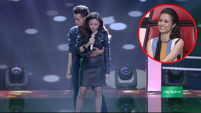 Đức Tài cùng hot girl Huyền Dung #teamĐôngNhi với màn trình diễn quá tình cảm nhận 'mưa' lời khen từ cả 3 HLV còn lại