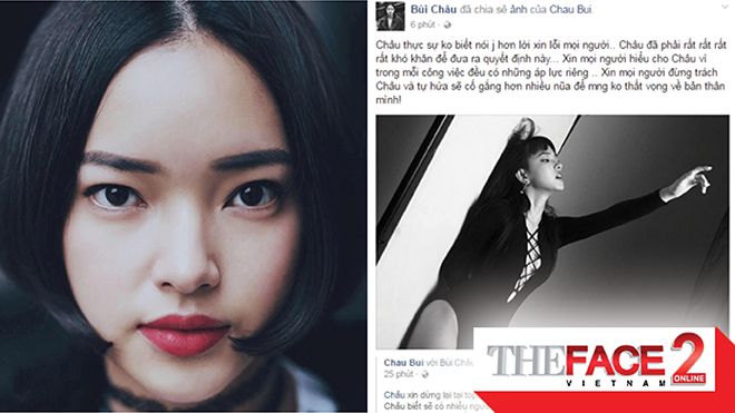 Châu Bùi đột ngột viết tâm thư xin rút khỏi The Face Online