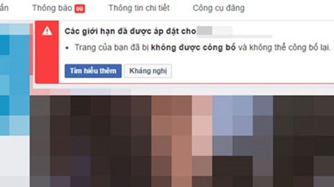 Hàng loạt trang Facebook tại Việt Nam bỗng nhiên biến mất