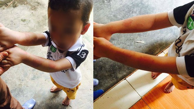 Bố thắt tim quay cảnh Hiệu trưởng và 2 giáo viên dọa cắm điện, bế ngược con thả vào máy vặt lông gà